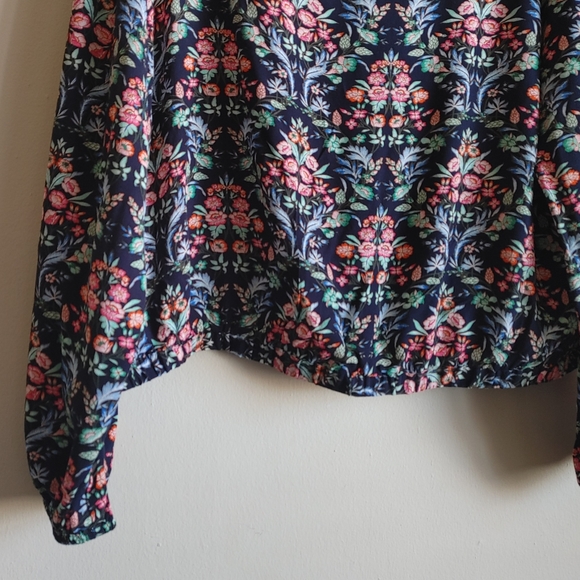 LOFT Floral Trellis Paisley Wrap Back Top Xlarge XL - Picture 4 of 10